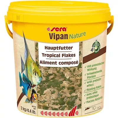 Sera Vipan Nature Large Flakes 2Kg / 10L Aquarium Fish Tank Tropical Flake Food • $189.99