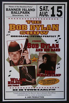 $4.99 • Buy Original Concert Poster_bob Dylan_johm Mellencamp_willie Nelson_banner Ballpark-