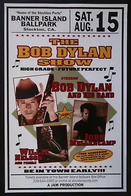 Original Concert Poster_bob Dylan_johm Mellencamp_willie Nelson_banner Ballpark- • $4.99