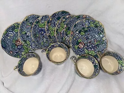 HUGE LOT Royal Winton Blue Anemone Tea Cups And Dishes/Saucers Antique Mint Vtg • $50