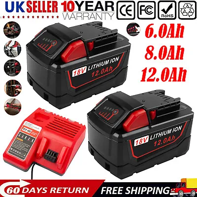 Battery For Milwaukee For M18 18V 12.0AH Extended Lithium 48-11-1880 Or Charger • $43.99