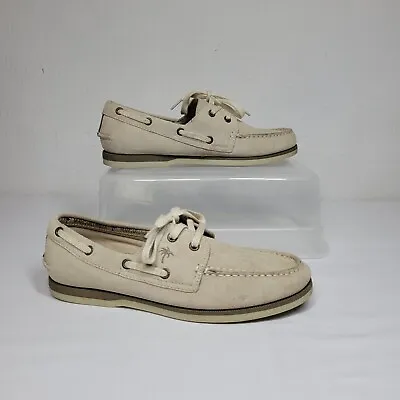 Margaritaville Mens Sz 9 Slip On Loafer South Shore Suede Leather Loafers Beige • $22