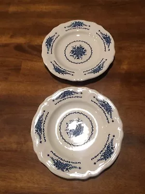 (2) MAYHILL FEDERALIST  IRONSTONE SALAD PLATES   Blue Rose Japan  7 1/2''  VGC • $6.21