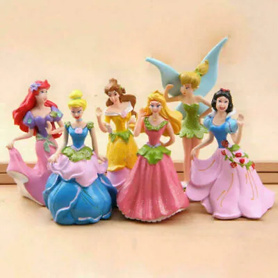 Disney Princess Toy Cake Topper Cinderella Snow White Belle Mixed Figures Gifts • £9.59