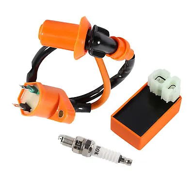New Racing Performance CDI Ignition Coil Spark Plug For GY6 50CC 125CC 150CC GDS • £12.48