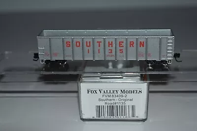 N Scale Fox Valley Models Southern Silver Sided Woodchip Gondola 1135 C36854 • $24.99