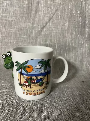 Vintage Florida 1993 Life's A Croc  3D Coffee Mug Tea Cup Alligator  Crocodile- • $12