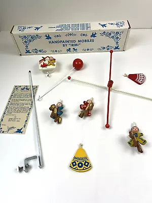 Vtg IRMI Baby Crib Mobile Ten Little Indians Musical Wind-Up Lullaby Works • $69