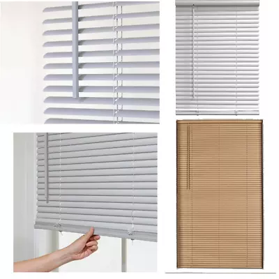 1-in Cordless White Vinyl Light Filtering Mini Blinds Room Durable Various Sizes • $18.36