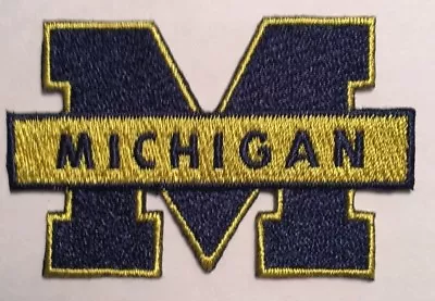$4.50 • Buy University Of Michigan Patch Iron On  2.5  Wide Heat Seal UMich  U Of M M Patch