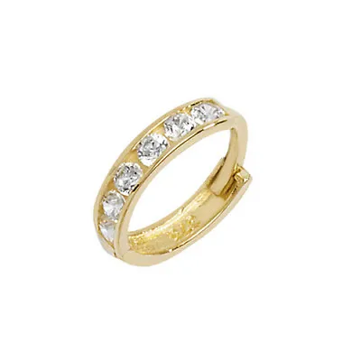 9ct Gold Cartilage Hoop Earring - Huggie - Diamond Set ~ • £19.95