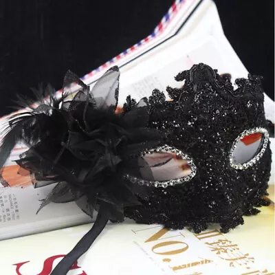  Masquerade Couple Sexy Masks Women Halloween Costume Party Crystal Rhinestones • £6.88