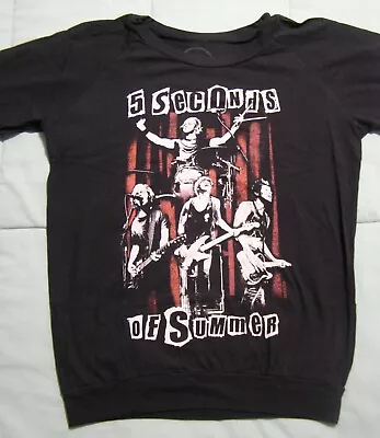 5 Seconds Of Summer Concert Tour T-Shirt Instruments Long Sleeve Size M Black • $19.99