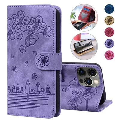 $10.78 • Buy Case For IPhone 11 12 13 Pro Max X XR XS 8 7 6 Leather Card Holder Wallet Cover