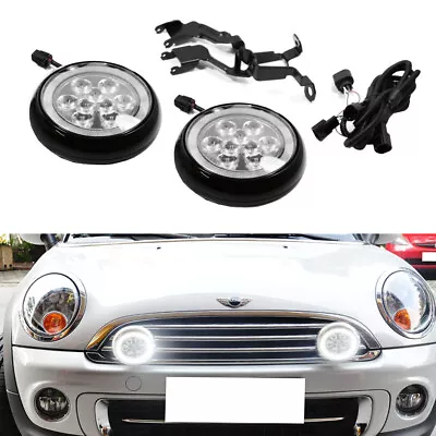 LED Rally Driving Lights Halo Ring Daytime Running Lamps For MINI Cooper (Black) • $140.39