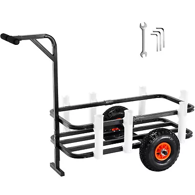 VEVOR Beach Fishing Cart Fishing Trolley 91 Kg With Two Balloon Tires For Sand • $126.99