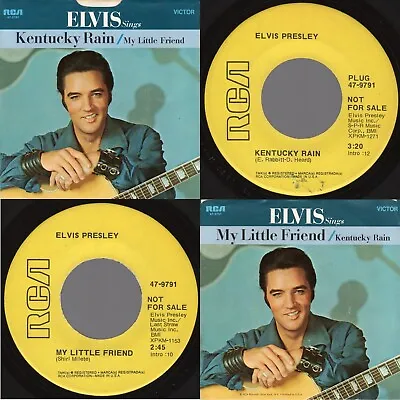 ALL EX PROMO Elvis Presley   Kentucky Rain /My Little Friend  RCA Victor 47-9791 • $58