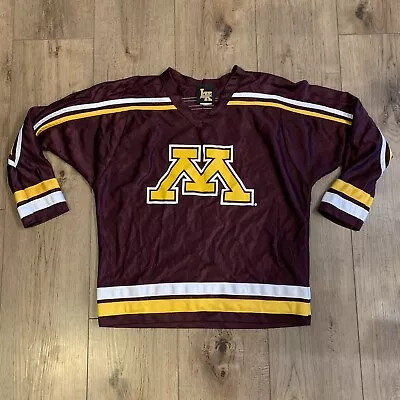 Vintage Minnesota Gophers Hockey Jersey Kids Youth Med 10-12 IK Apparel • $25.50