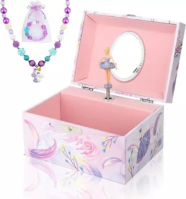 Jewellery Box For Girls With Unicorn Jewelry Set Kids Box Homtibrm Musical • £13.04