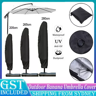 $21.59 • Buy 3 Sizes Heavy Duty Parasol Banana Umbrella Cover Cantilever Outdoor Patio Shield
