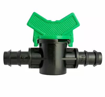 In-Line Tap Valve Fitting Connector Garden Irrigation Fits 13 Mm - 1/2  ID Hose • £3.24