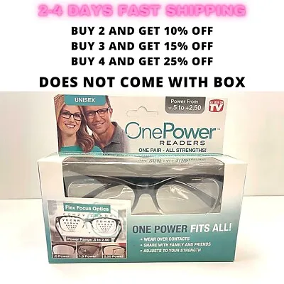 One Power Readers Multifocal Auto Focus Reading Fashions Adjusting Men Glasses  • $6.99