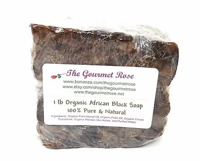 1 Lb ORGANIC AFRICAN BLACK SOAP 100% Pure Melt And Pour Natural BULK Wholesale • $9.95