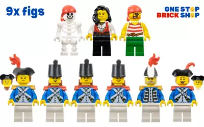 ALL 9x Minifigures From LEGO Pirates Eldorado Fortress 10320 - Brand New • $99