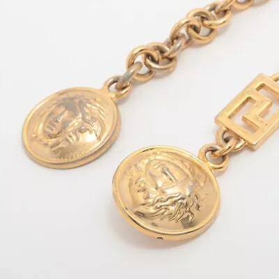 Versace Medusa Greca Gold Chain Belt Safety Pin Motif Accessory Women's Ladies • $373.21