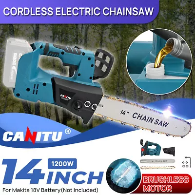 14  Cordless Electric Chainsaw One-Hand Saw Wood Cutter For Makita No Battery • £40.99