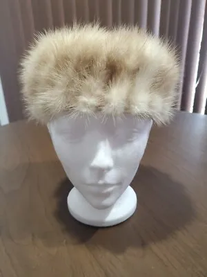 Vintage  Patrice  Light Blonde Mink Fur Hat Pillbox • $26