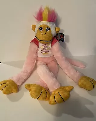 Mohawk Monkey You Are My Sunshine Pink Plush Stuffed Animal White Shirt 18  • $19.99