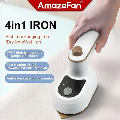 Travel Small Steamer Mini Iron Handheld Steam Clothes Garment Cleaning UK Plug • £10.99