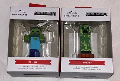 NEW Hallmark Minecraft ZOMBIE CREEPER Christmas Ornament Video Game Gift '22 '23 • $21.95