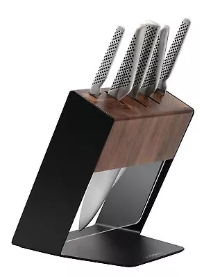 Global Classic Katana Knife Block Set 6 Piece (Walnut) • $439