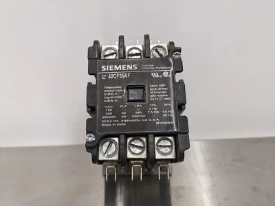 Siemens 42CF35AF Definite Purpose Contactor 3 Pole 40A Furnas 3 7.5 10 2... • $28.07