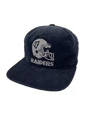 Vintage Oakland Raiders Pro Classic Trd Fletcher Snapback Corduroy Hat Cap • $79