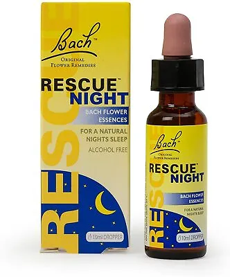 £6.99 • Buy Bach Rescue Night Remedy Drops 10ml Natural Sleep Flower Essences Dropper 