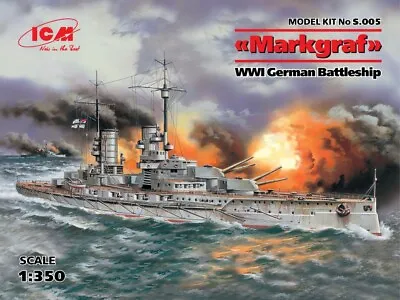 ICMS005 - ICM 1:350 -  Markgraf  WWI German Battleship • £35.99