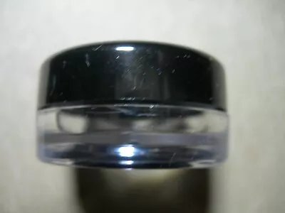 42 Pieces Of 3 Gram / 3 Ml Sample Plastic Jars Clear W/ Black Plastic Screw Lids • $1.99