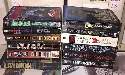 Horror Novel Vintage Paperback Lot Of 12 Richard Laymon John Skipp Craig Spector • $40