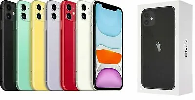 IPhone 11 64GB 4G LTE IOS Smartphone Unlocked Any Network All Colours Grade A • £244.99