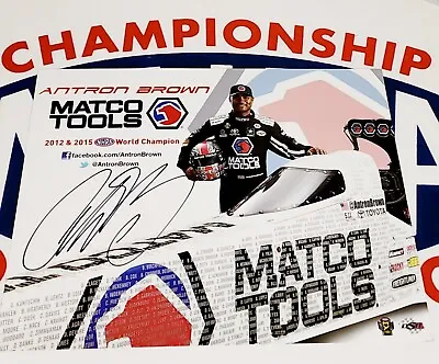 Antron Brown Signed Nhra Matco Tools Hero Card 3x Top Fuel Champion  Ab01 • $5