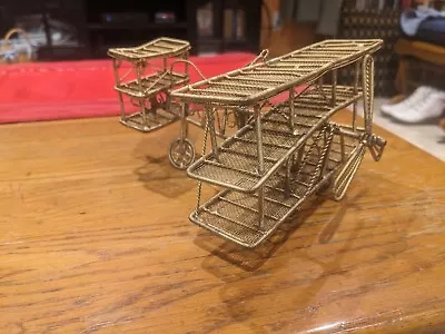 Vintage Wire Triplane Sculpture • $9.95