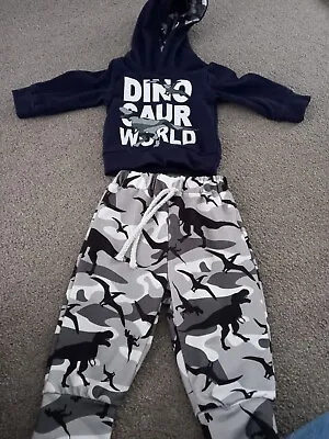 £2.50 • Buy XMG Clothing Dinosaur Hoody And Joggers Age 6/12 Months