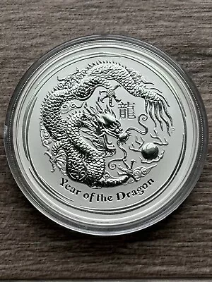 2012 5 Oz .999 Fine Australia Silver Lunar Series Year Of The Dragon W/ Capsule • $219.99