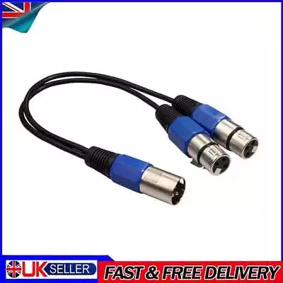 £11.79 • Buy 0.3m XLR Male Plug To Dual XLR Female Jack Y Splitter Mic DJ Audio Cable UK