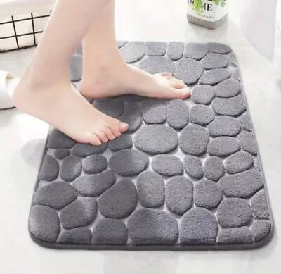 Bathroom Mat Shower Bath Non Slip Memory Foam Rug Soft Absorbent Water • £4.99