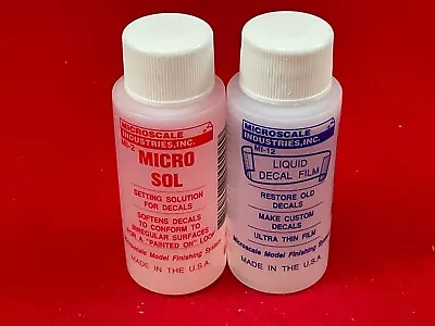 Microscale Industries MI2 MI12 MICRO SOL Setting Solution + LIQUID  DECAL FILM • $13.69