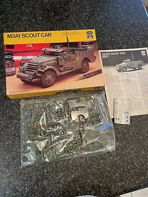 1982 Testors Italeri M3A1 USA White Scout Car Unbuilt 1:35 Open Box Sealed Part • $35